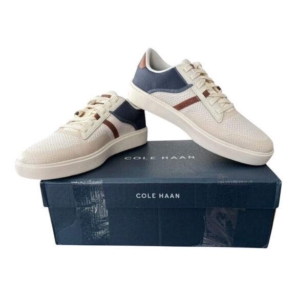 Cole Haan Grand Crosscourt Winner Sneaker Ivory Navy Blazer Men’s Size 11 Medium